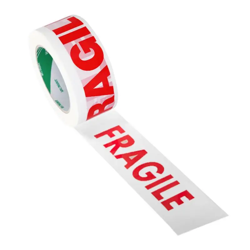 Fragile Tape Roll Red Warning Packing Shipping Tape Caution Tape Barrier Tape Strong Permanent Adhesive Tapes Fragile Red Safety