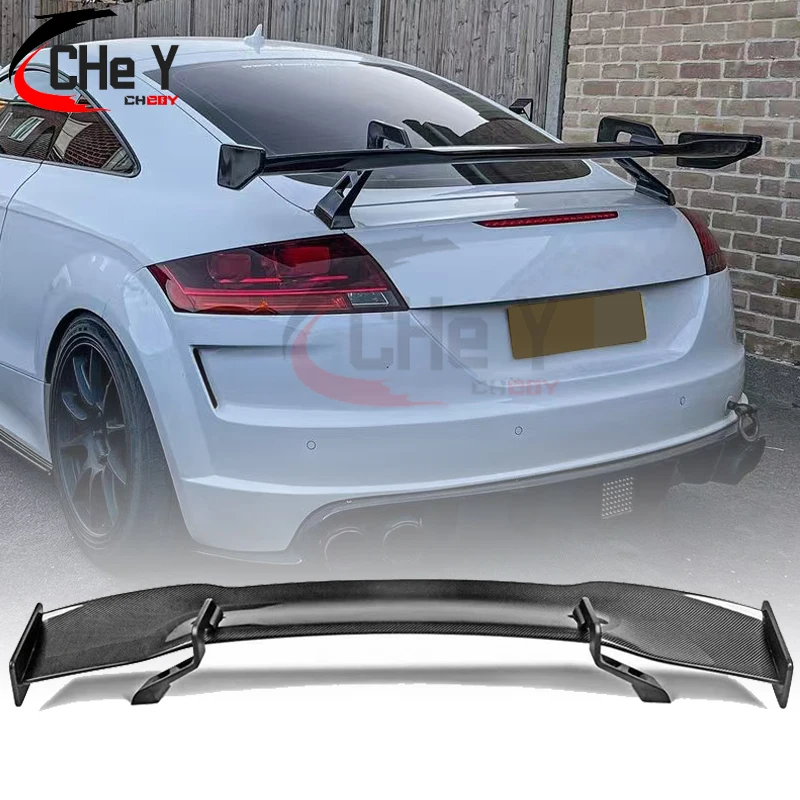 For Audi Tt Tts R8 MK3 Mk2 Spoiler High-Quality Forged Carbon Fiber Rear Wing Trunk rear spoiler GT Style