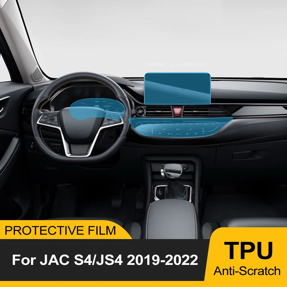 for JAC S4 JS4 2019-2022 Car Transparent TPU Protective Film Anti-scratch Repair Interior Center Console Film Accessories Refit