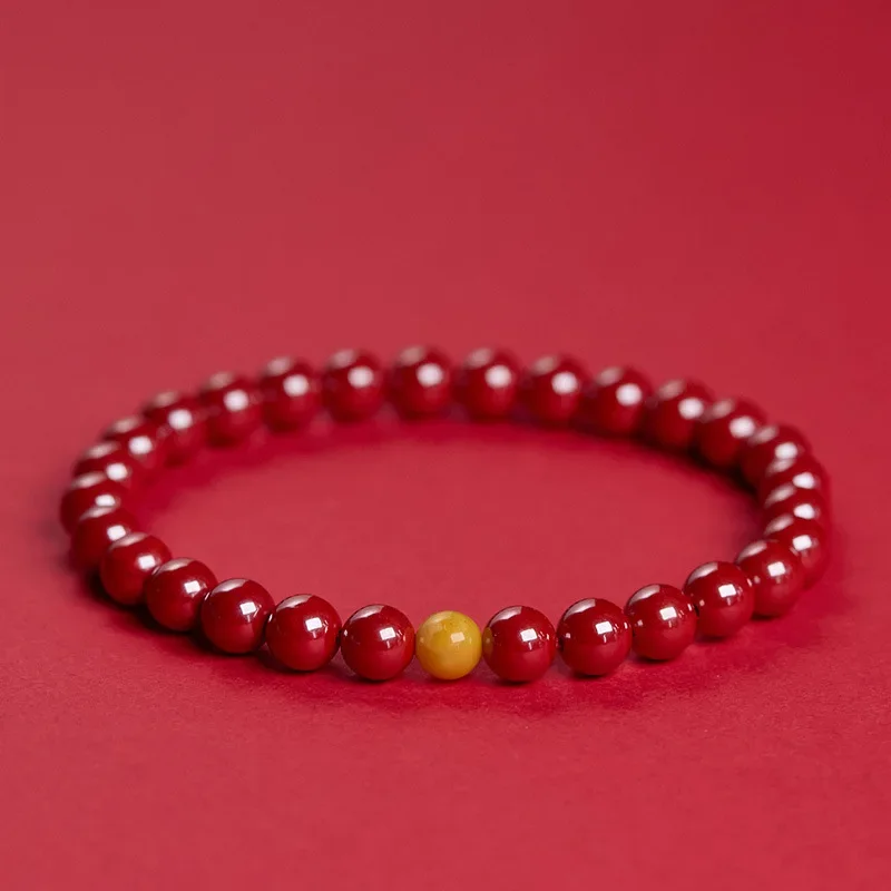 2026 Fidelity Cinnabar Bracelet Life Year of The Horse Women's Beeswax Freshwater Pearl High Content Imperial Sand Hand String