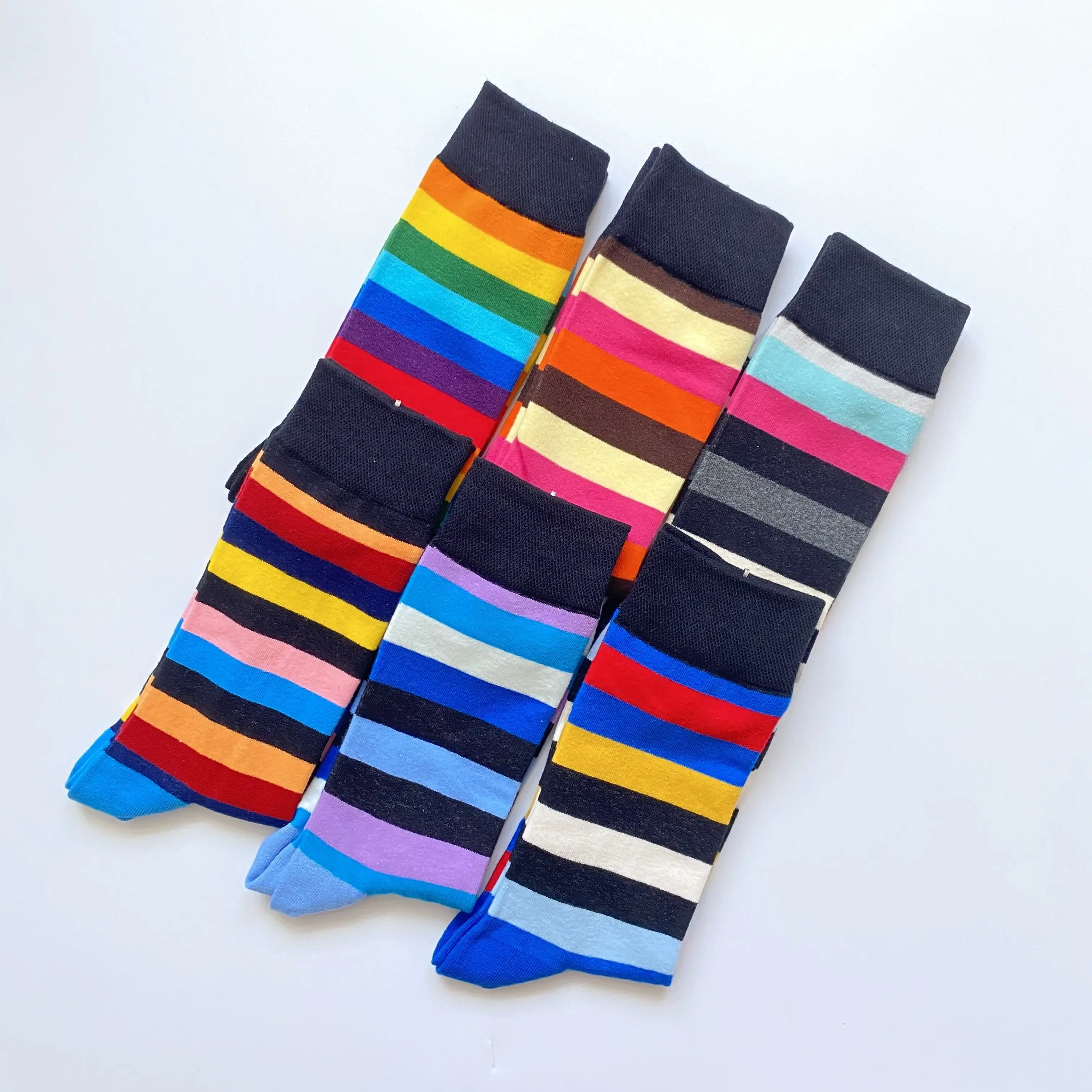 Colorful Mid-Calf Socks for Men\'s Fun Set Dress Socks, Perfect for Casual Wear