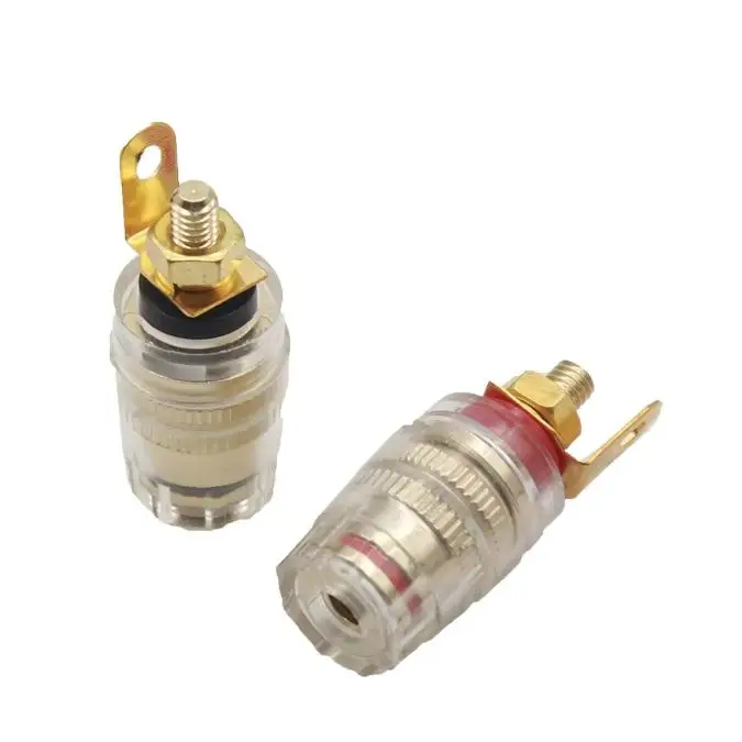 【5-1PCS】Banana Plug Connector Audio Jack Socket For Amplifier Speaker Terminal Board Gold Plated Consumer Electronics