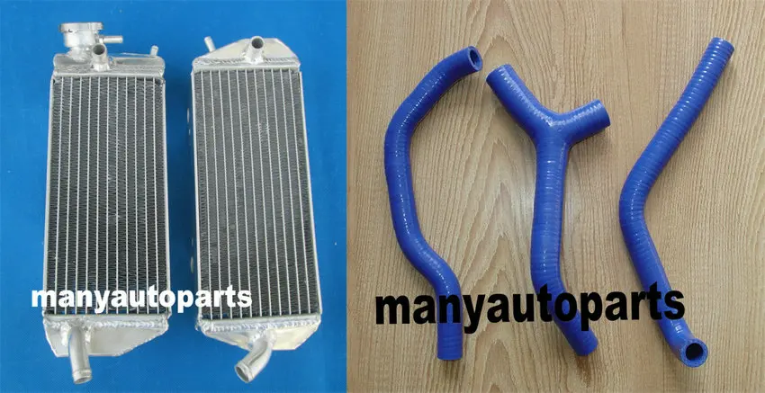 

L & R алюминиевый радиатор 2007-2011 для газа EC450 EC515 FSR450 FSR515 FSR/EC 450/515 4-тактный и силиконовый шланг охлаждающей жидкости 07 08 09 10