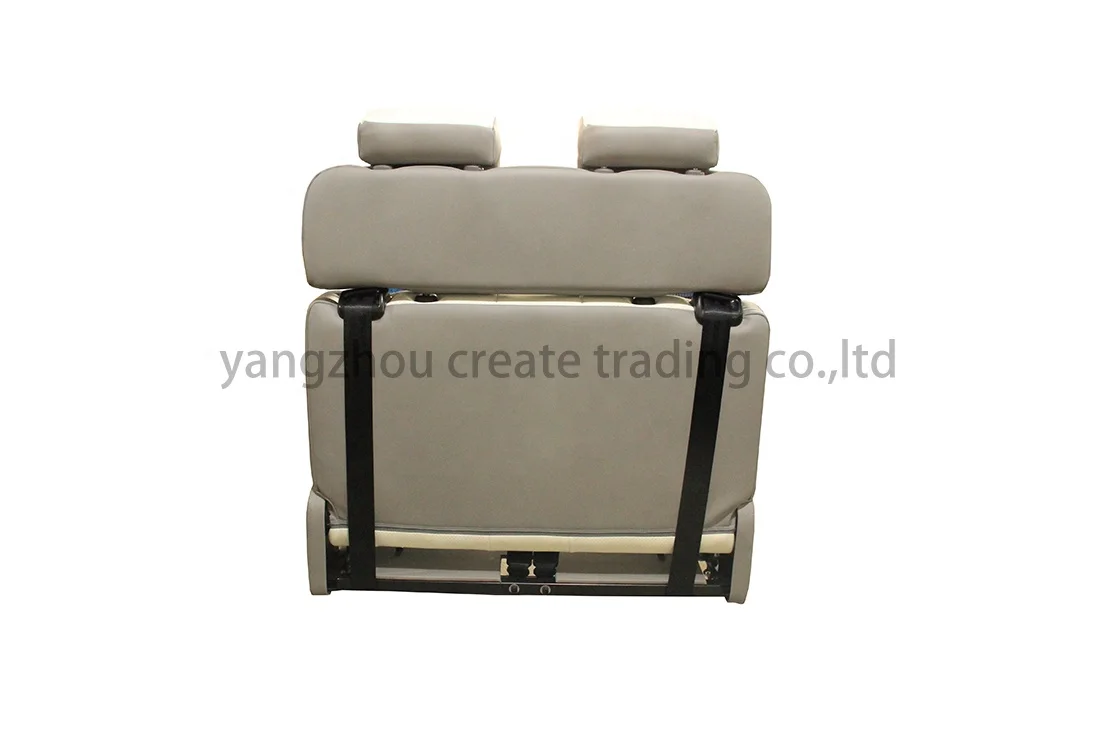 FoldingCaravan للطي Campervan مقعد لشخصين مع ثلاث طبقات RV قماش قابل للطي عالمي معدني ورغوة يتكشف مثل السرير #3