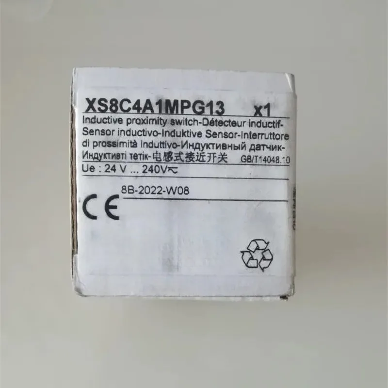 Industrial Square Inductive Proximity Sensor XS8C4A1MPG13 12-48VDC NPN NO+NC IP67 Position Detect Switch