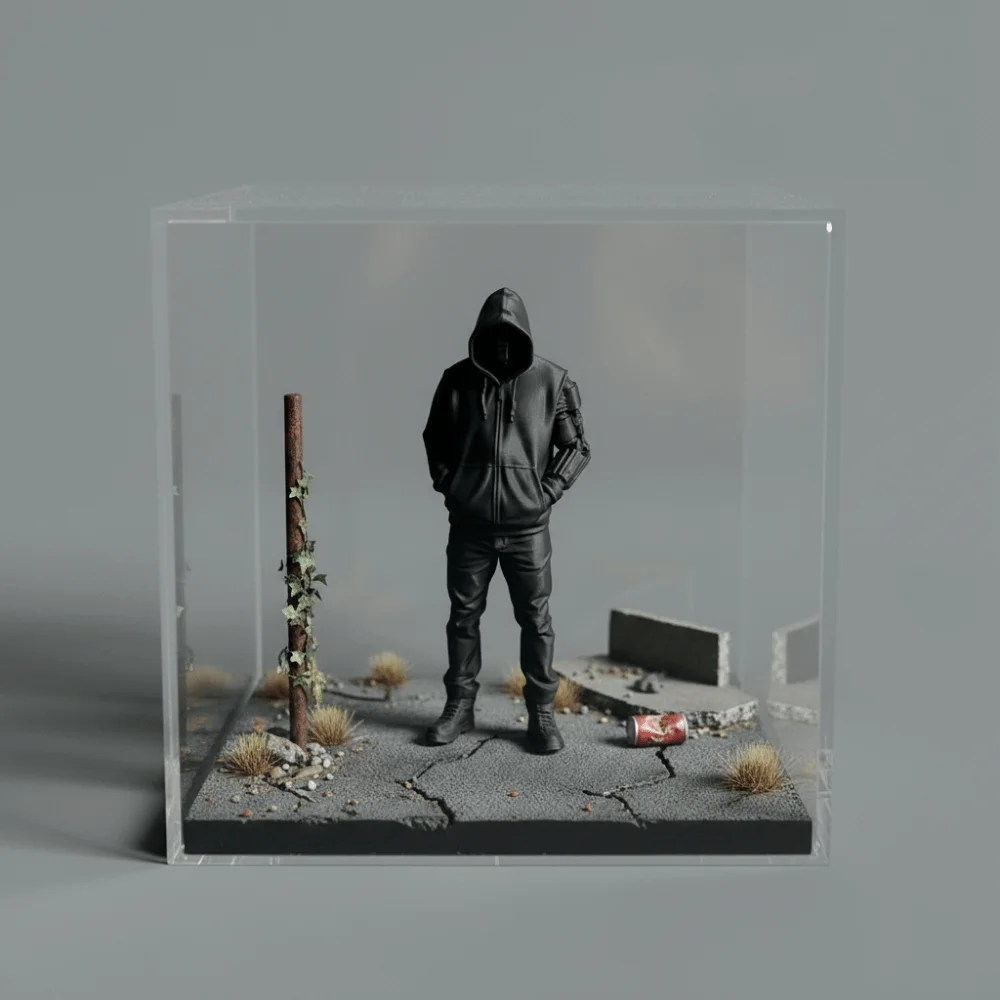 Desk Ornaments 3D Printed Streetwear Style Figurine Unique Natural Pose Punk Hoodie Statue Home Decor Crafts Gifts