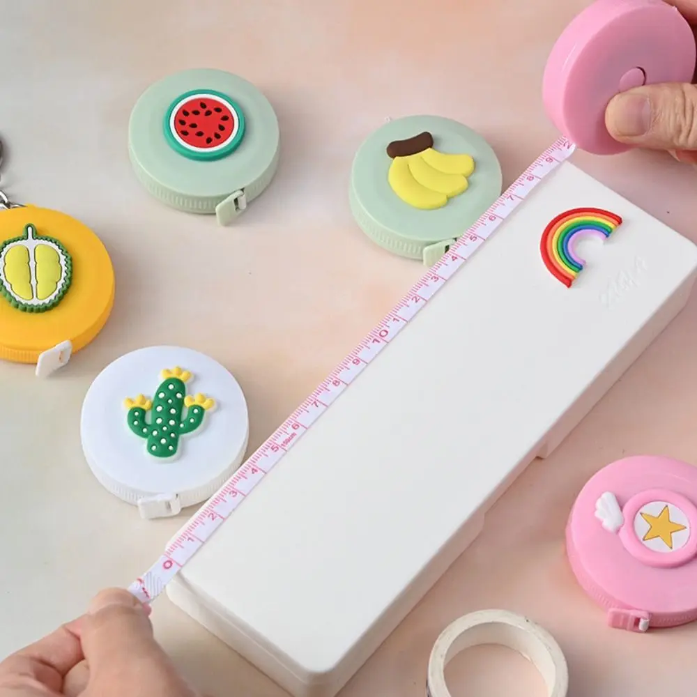 Mini Cinta Métrica de Dibujos Animados, Regla de Sastre Kawaii, Cinta Métrica para Ropa, Herramientas de Costura Portátiles, Accesorios