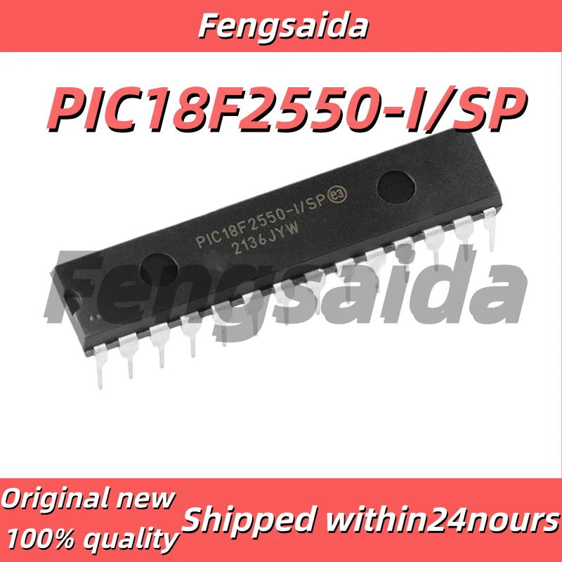 1PCS Nuevo Microcontrolador USB de Memoria Flash Mejorada de Alto Rendimiento PIC18F2550-I/SP PIC18F2550 PDIP-28 Original