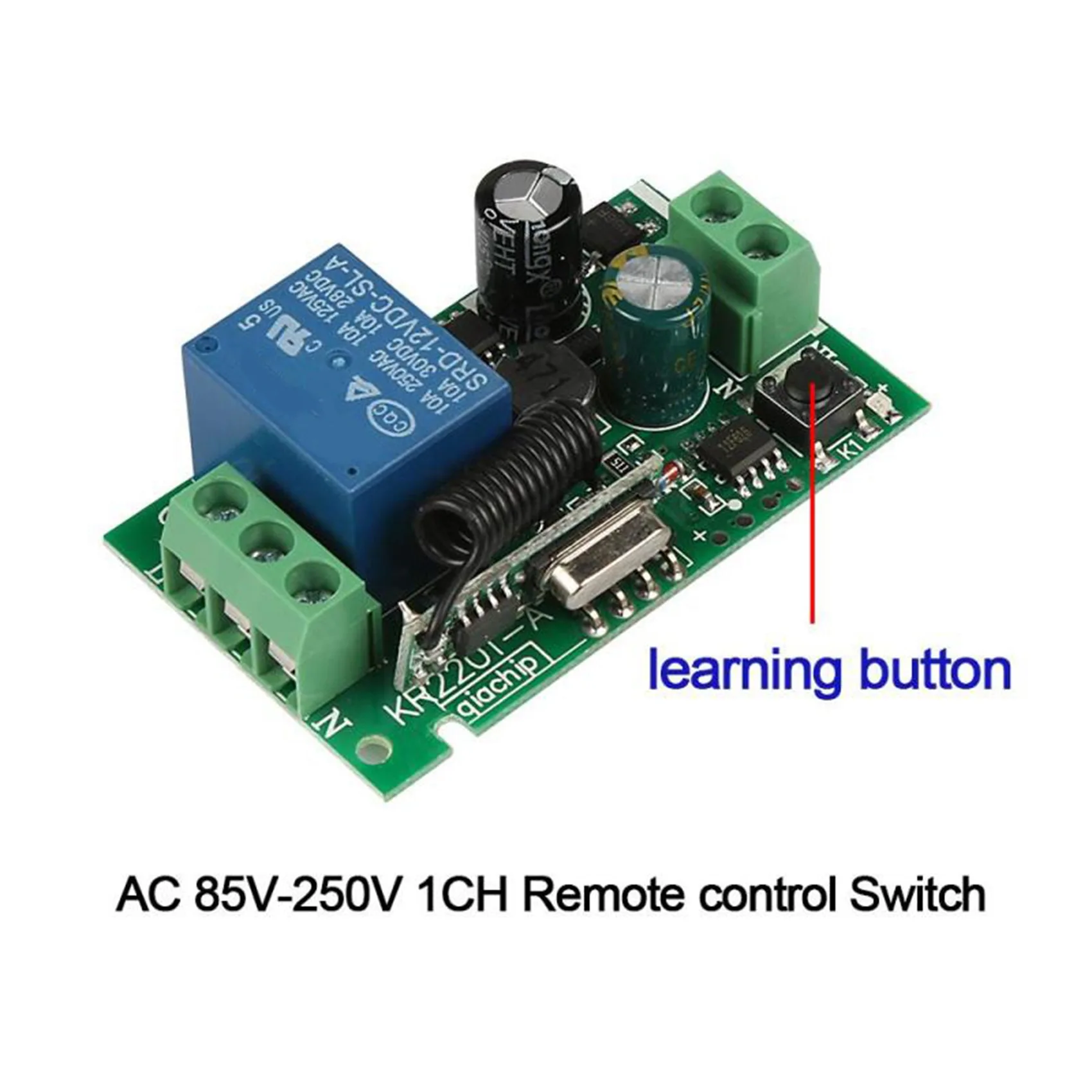 T36C 2X Universal 433 Mhz AC 220V 1 Channel Remote Control Switch Mini Wireless Relay Receiver Module