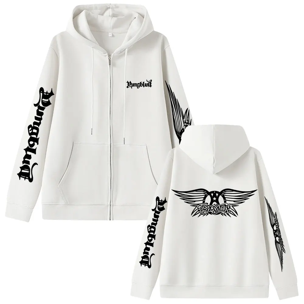 YUNGBLUD Толстовка на молнии с графическим принтом для мужчин и женщин, повседневная хлопковая куртка на молнии, мужская толстовка на молнии в стиле хип-хоп, уличная одежда