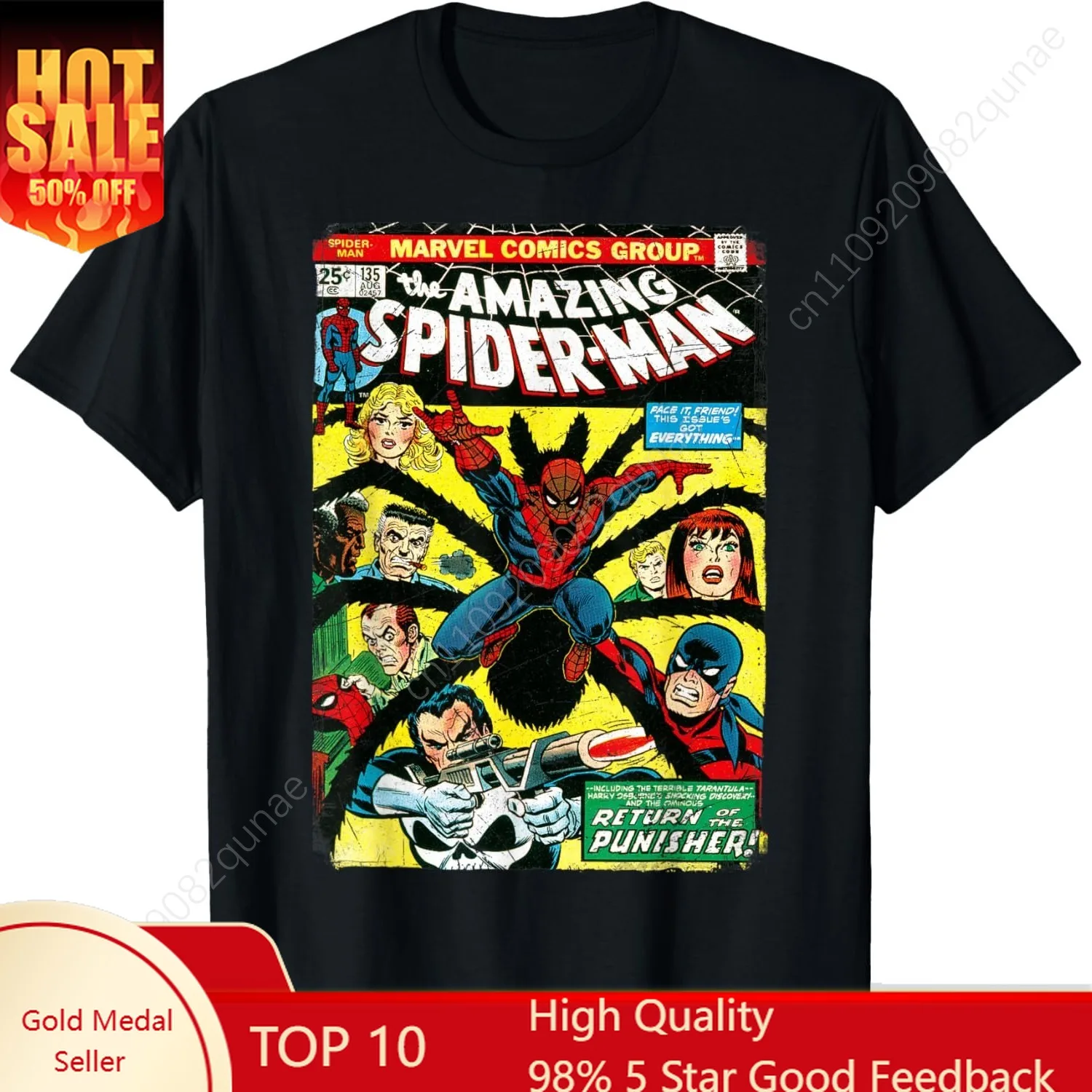 

Marvel The Amazing Spider-Man Comic Book Cover T-Shirt