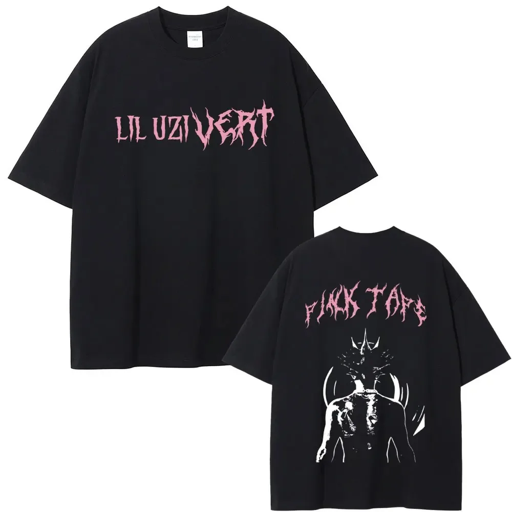 26 Rapper Lil Uzi Vert Pink Tape T-Shirt Unisex Hip-Hop FashionShort Sleeve T-Shirt Men's women Casual Vintage Fashion T-Shirt