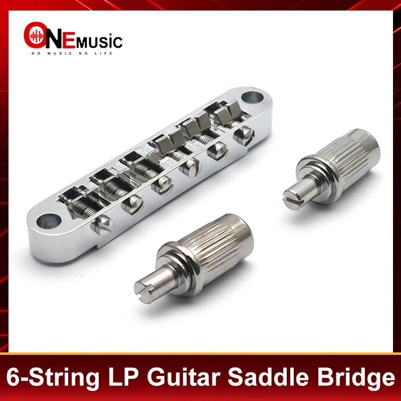 

Guitar Saddle Bridge - 83x14.5mm Tune-O-Matic Bridges Studs Replacement for LP 6 String Electric Guitar