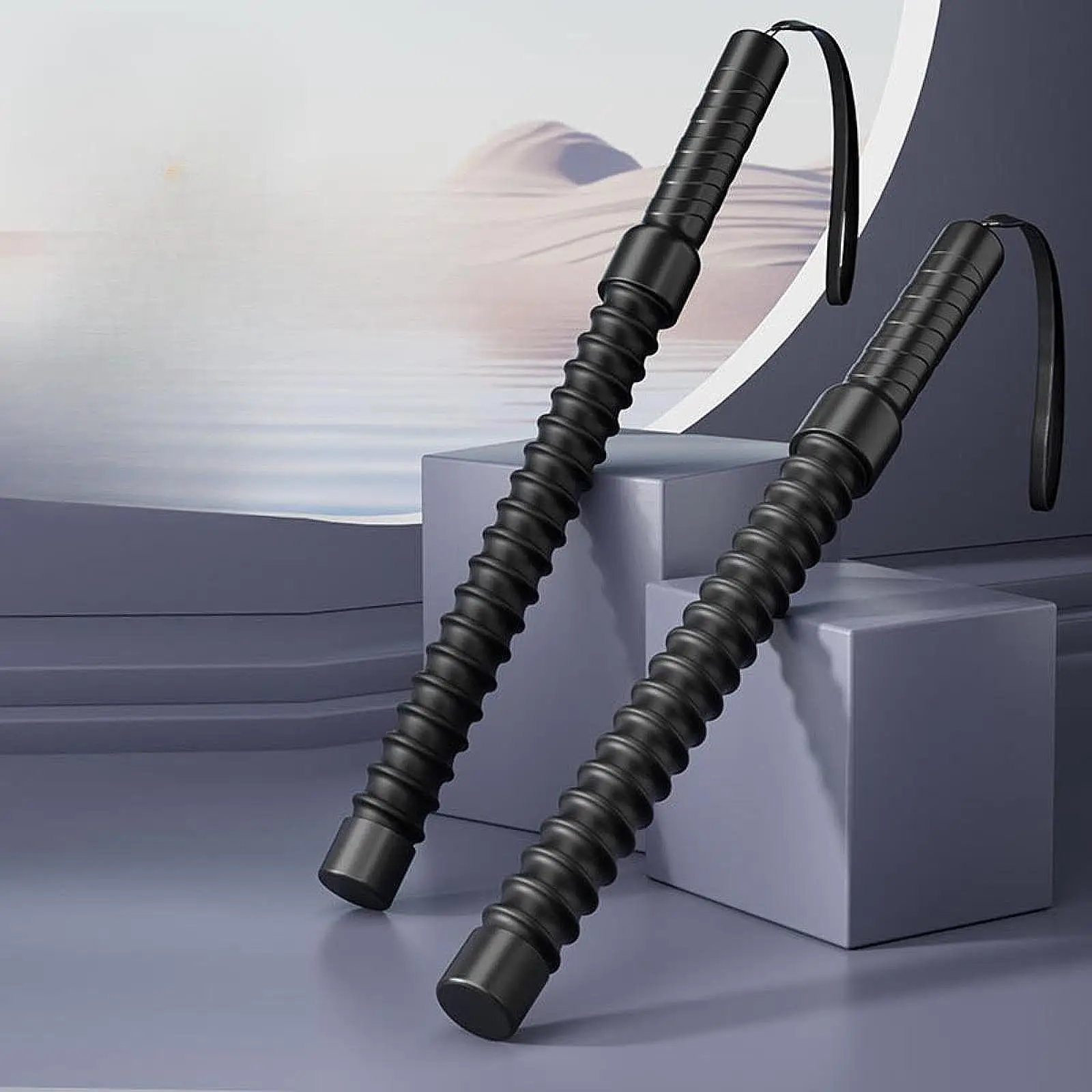 

Ropeless Battle Ropes Non Slip Handle Steel Fitness Equipment Fitness Sticks for Men Women Training Ropes Weighted Battle Ropes