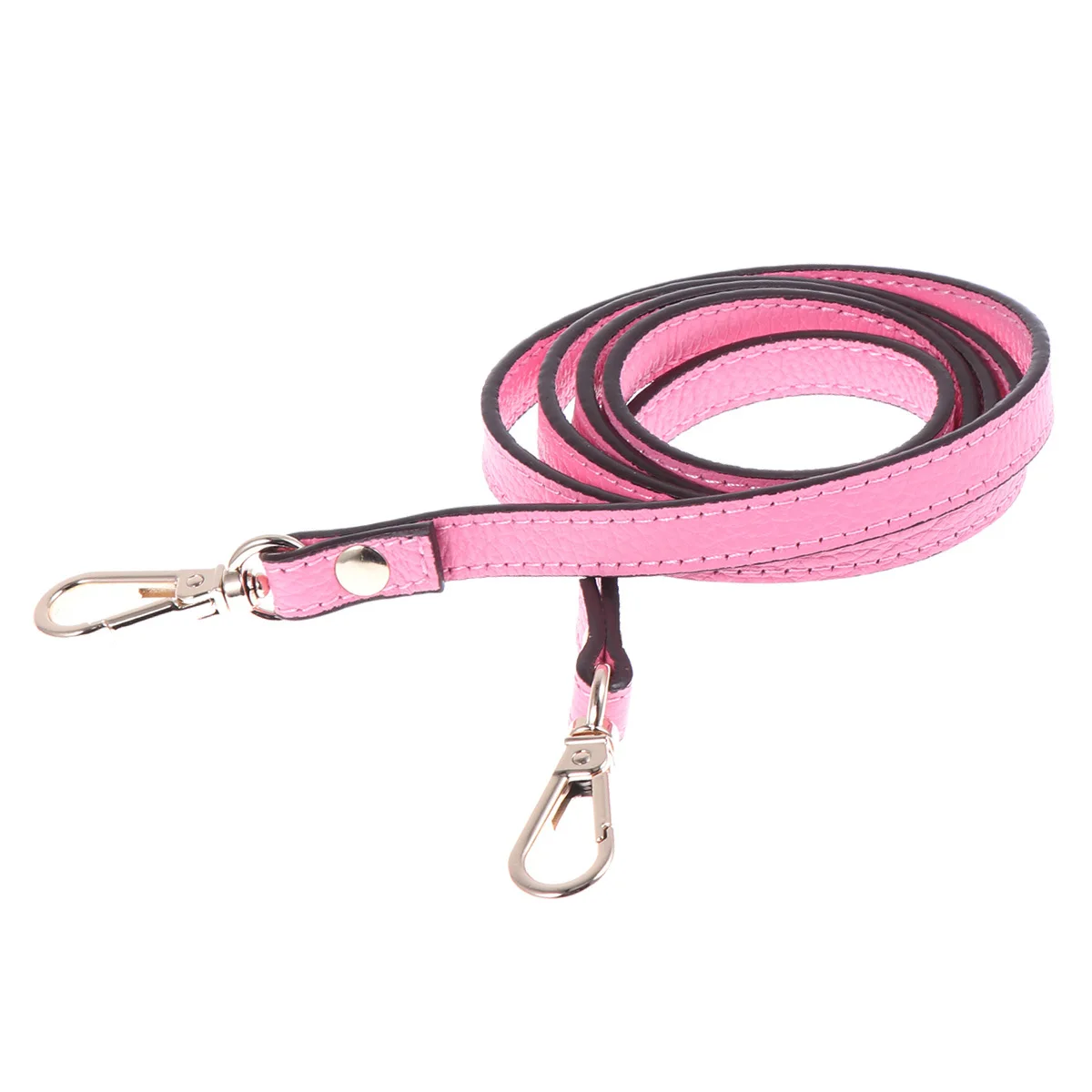 حزام كتف عريض وردي بنمط مزدوج الجوانب، حزام بديل غير قابل للتعديل لحقيبة يد المحفظة عبر الجسم