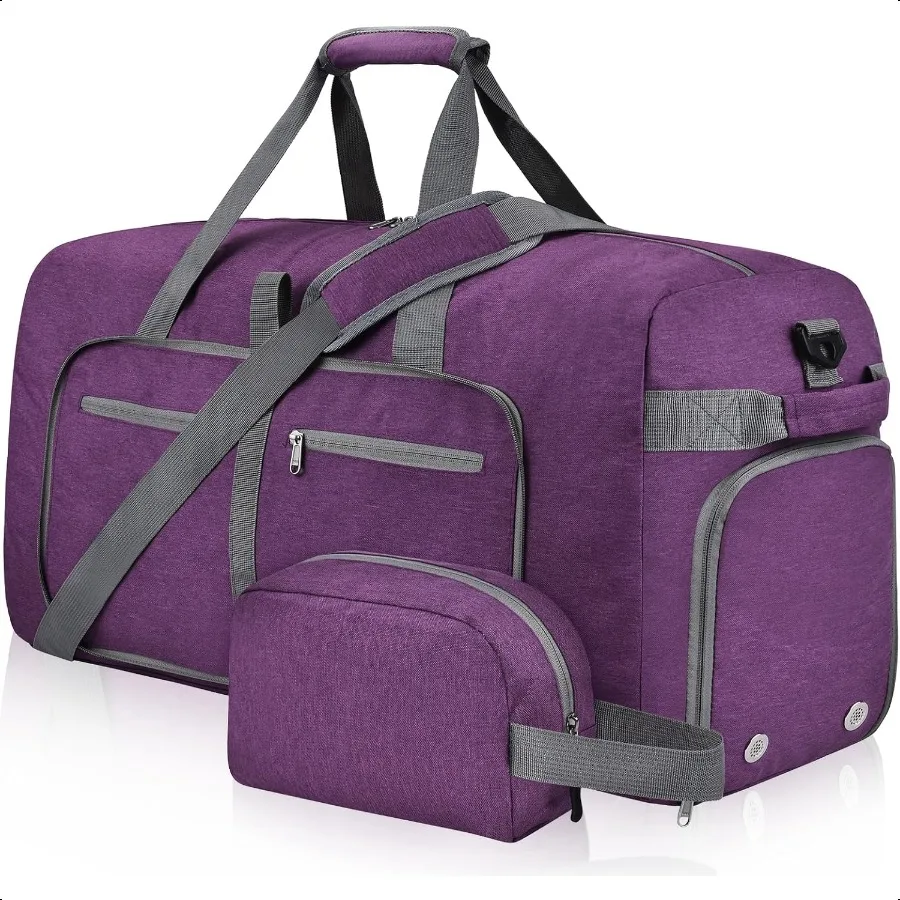 

Duffle Bag with Shoes Compartment and Adjustable StrapFoldable Travel Duffel Bags for Men Women Waterproof Duffel Bags