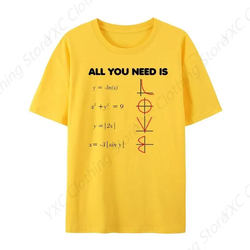 Geometry Algebraic Equations Diagram Men's T-shirt- Short Sleeve Crew Neck Soft Fitted Tees S - 6XL Fresh Classic Basic Tshirts