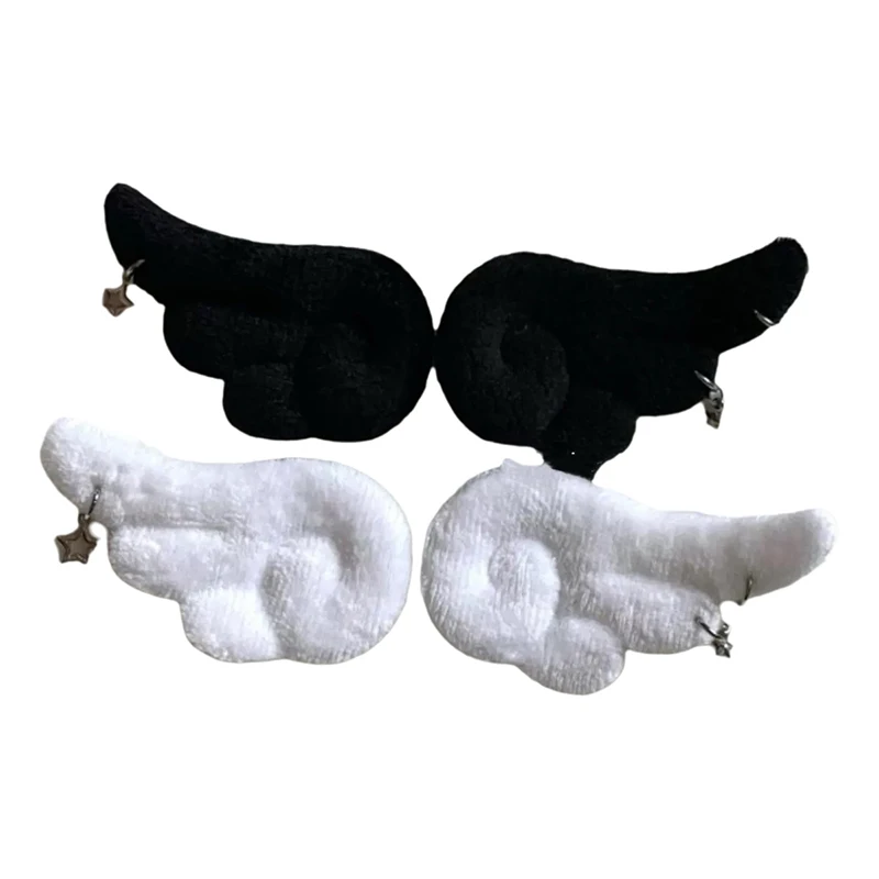 1 Paar Mini-Plüsch-Engelsflügel-Brosche, Simulationsfedern, DIY Puppenkleidung, dekoratives Material, handgefertigte Accessoires