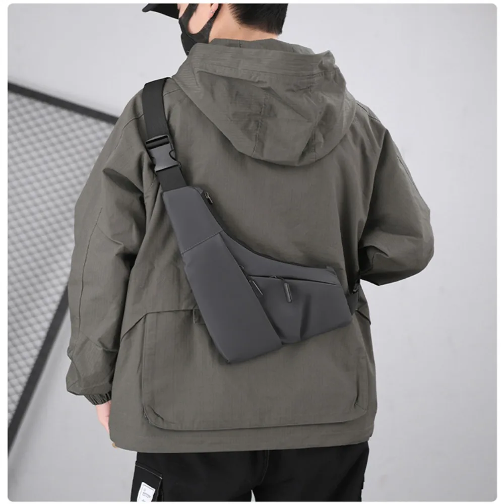 

New Fashion Underarm Wrap Chest Bag Nylon Street-Style Waist Bag Waterproof Solid Color Crossbody Bag Outdoor