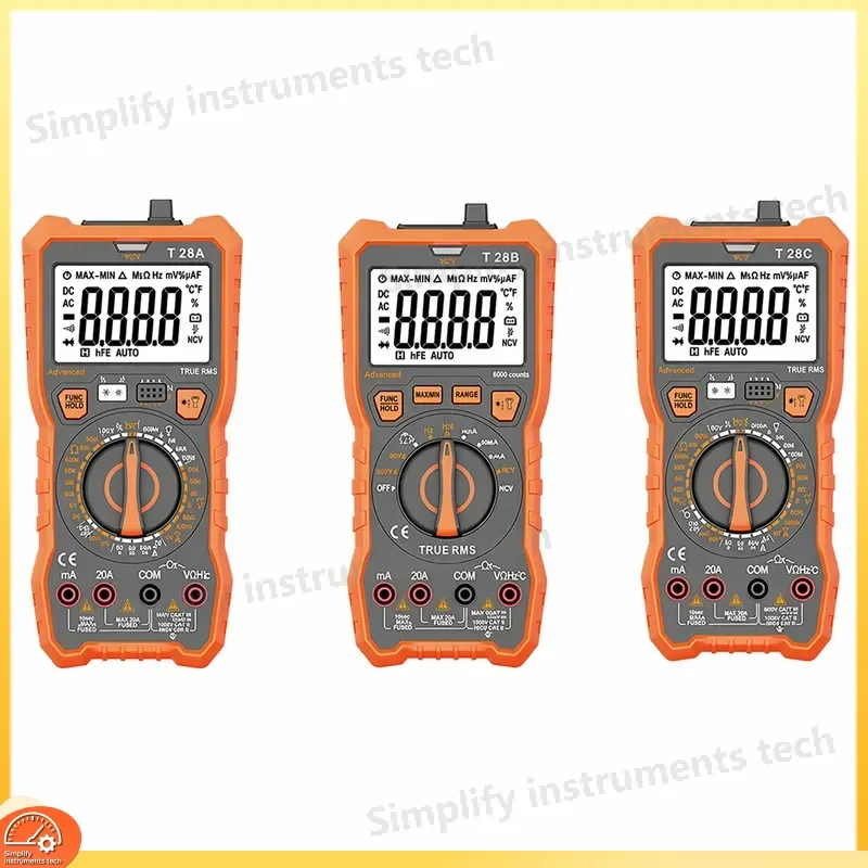 Digital Multimeter T28B with Capacitance Measurement up to 100mF NCV Non-Contact Voltage Detection Infrared Temperature