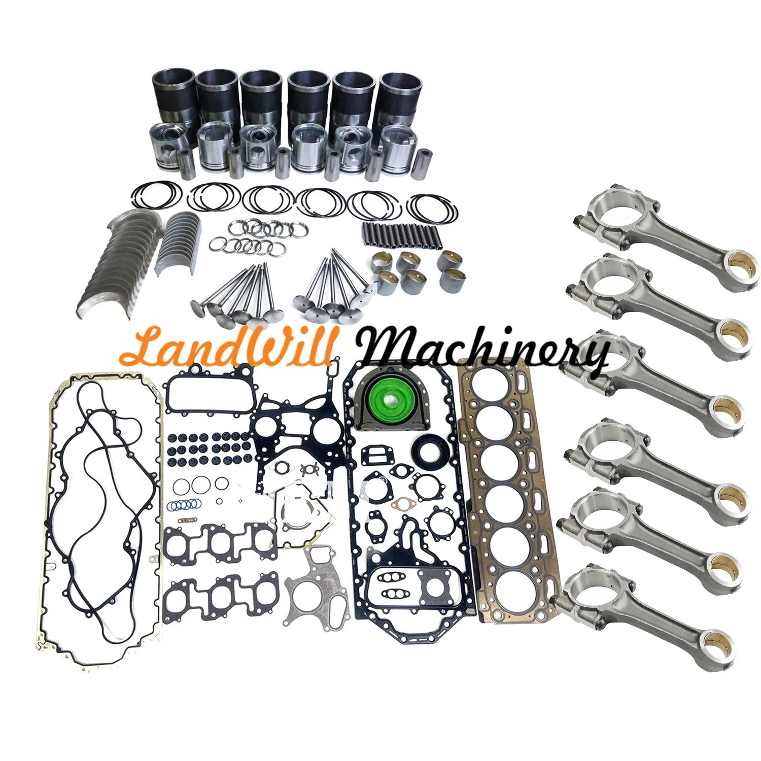 Overhaul Rebuild Kit + 6pcs Connecting Rod Fits For Caterpillar CAT C7.1 Engine