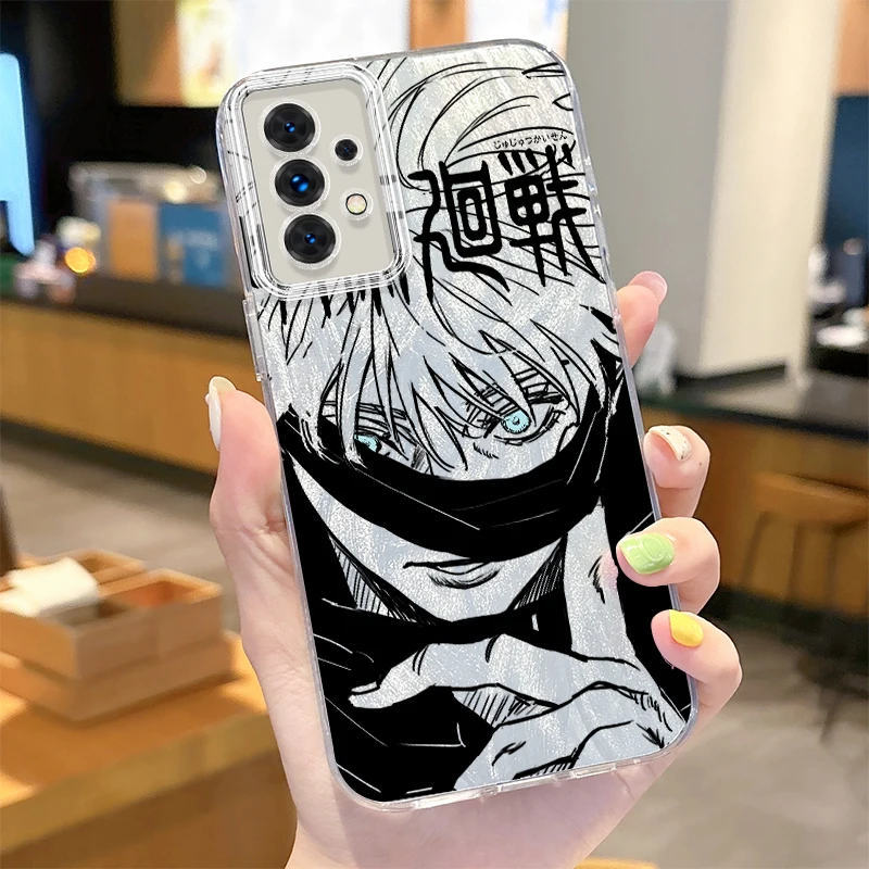 Jujutsu Kaisen Case for Samsung Galaxy S24 S23 Ultra Plus S21 FE A73 A72 A71 A54 A53 A52 A51 A50 A34 A33 A32 4G 5G Hard Cover