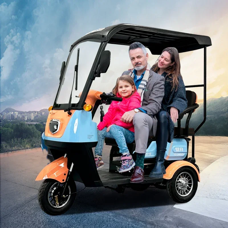 

# For New Designed E Car New Energy Electric Vehicle Adult Pedal Three-seat Adjustable Electric Tricycle #