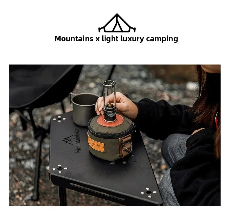 Mountainhiker Winddichte Gas-Kerzenlampe Traumhafte Kerzenlicht-Zeltbeleuchtung Outdoor-Campingausrüstung Tragbare Beleuchtungslaterne – Detail 3