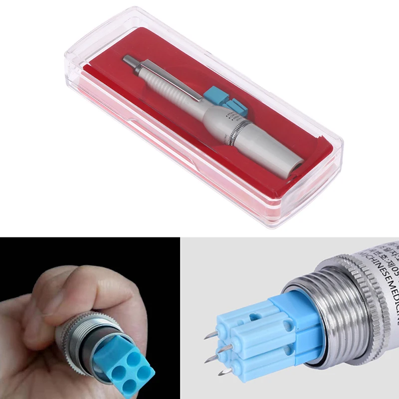 Metal Sputum Four 4 Head Diarrhea Collection Thorn Blood Cupping Needle Lancet Pen For Diabetic