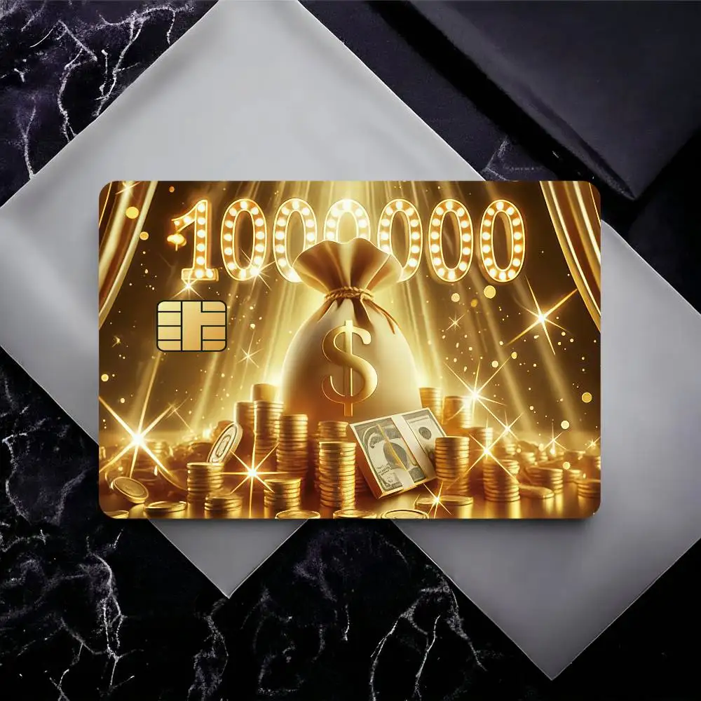 Money Lure Credit Card Debit Card Waterproof Sticker Bank Bus Card Protective Film Sticker