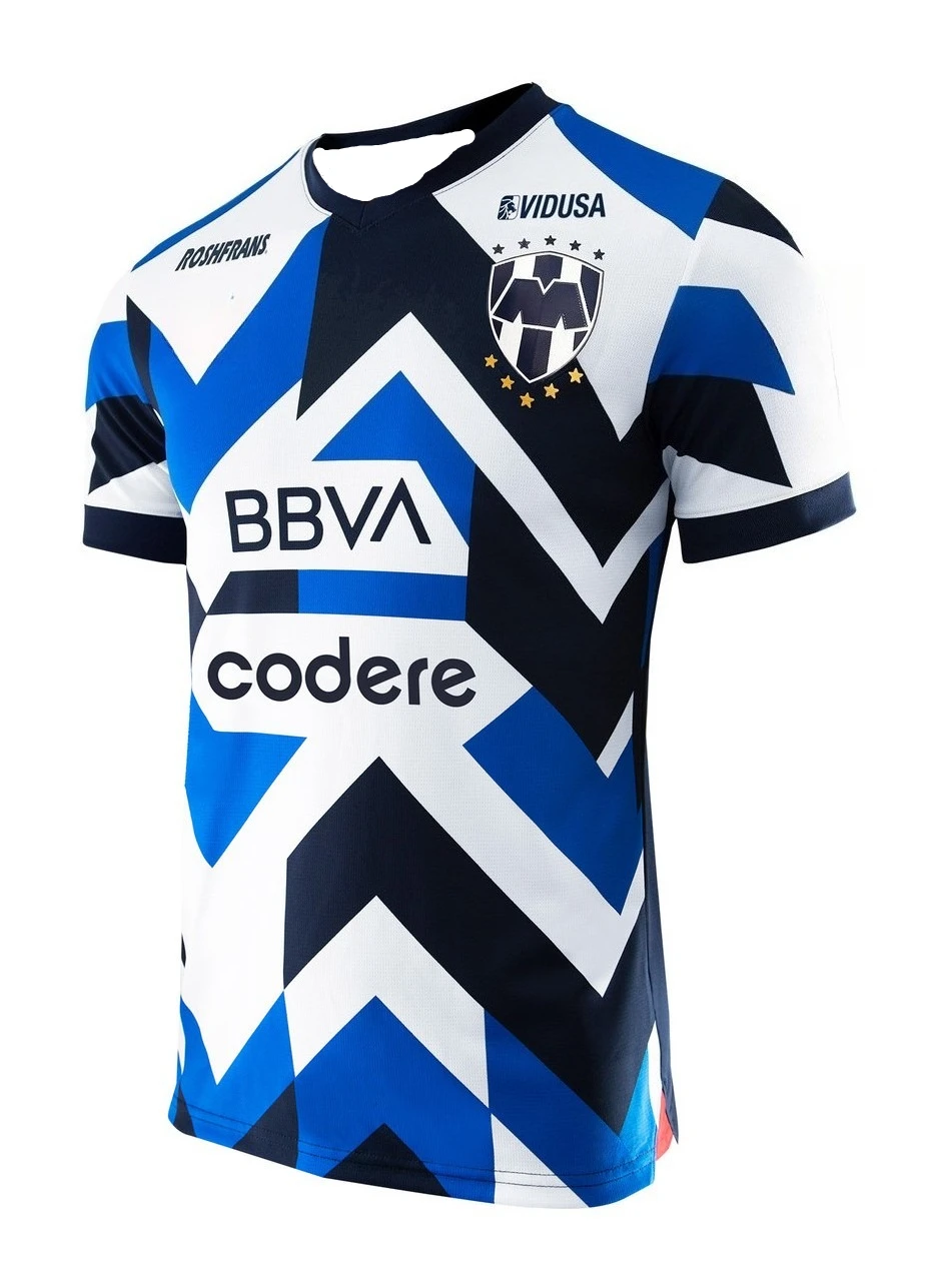 تيشيرتات كرة القدم للرجال والنساء من مونتيري، قمصان رياضية كاجوال، تدريب رياضي خارجي، سريع الجفاف وجيد التهوية