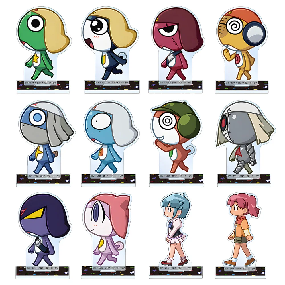 keroro character Tamama Giroro Kululu Dororo Shin Keroro Fuyuki Natsumi Momoka mini Anime Figure Acrylic stand desk ornament Toy