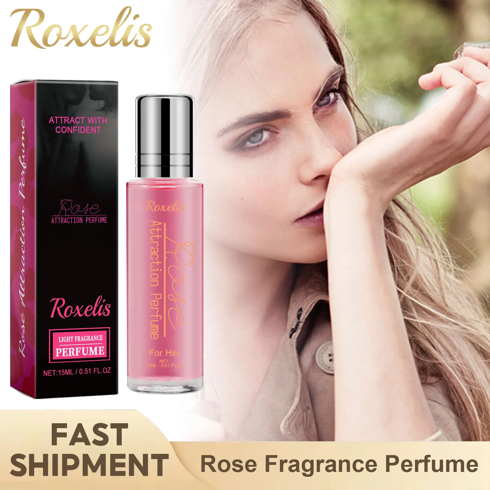 

Rose Fragrance Women Perfume Lasting Aroma Natural Elegant Romantic Fresh Scent Pheromone Portable Floral Notes Eau De Parfum