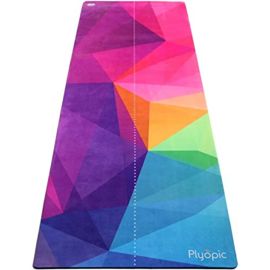 

All In One Yoga Mat with Luxury Sweat-Grip Towel Combo for Hot Yoga Bikram Pilates Workout Eco-Friendly Natural Rubber Non-Slip