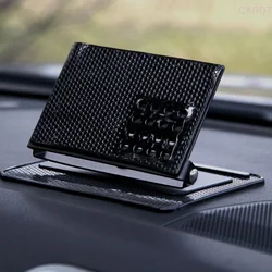 Car Ornament Silicone 360 Rotating Phone Holder Non-Slip Mat Automobile Dashboard Adjustable Angle Sticky Pad for GPS Navigation