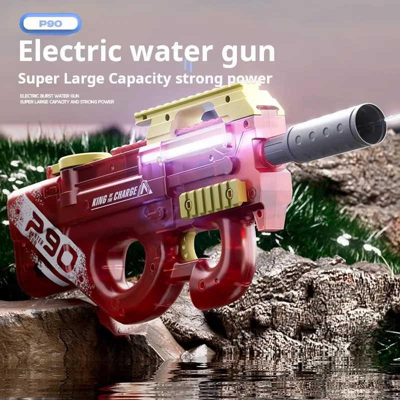 Electric Water Gun Toy Large Capacity P90 AUG Automatic High-Tech Outdoor Summer Beach Swimming Pool Shooting Water Toy for Kid