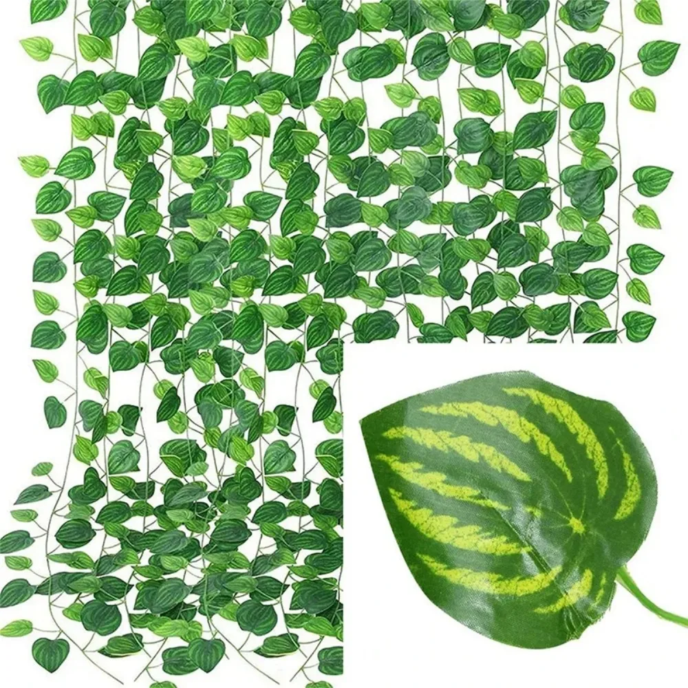 2/4/6/8/10M Seiden-Kunstblätter Künstlicher Efeu Grüne Blätterranken für Heimdekoration Hängende Girlande Pflanzen Hochzeitsdekoration – Detail 10