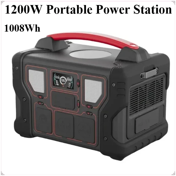 1200W Portable Power Station 1008Wh Solar Generator LFP Camping Huge outdoor generator Power Bank 2400W Peak For Home Travel