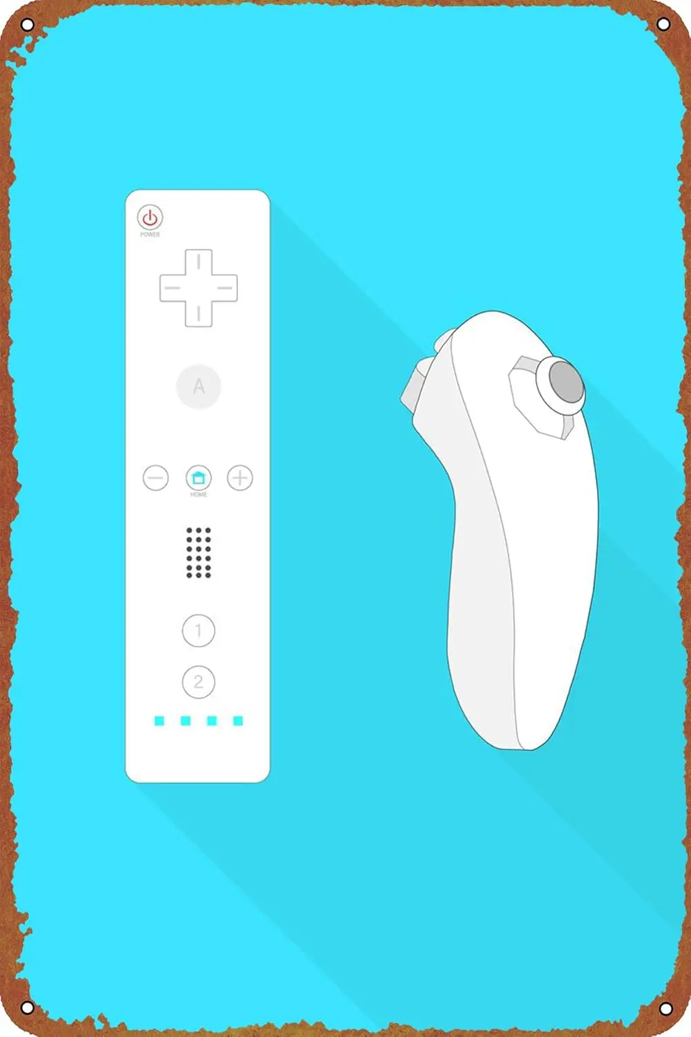 1p,Wii Remotes Game Poster Metal Sign Tin Metal Retro Wall Decor for Home,Street,Gate,Bars,Club