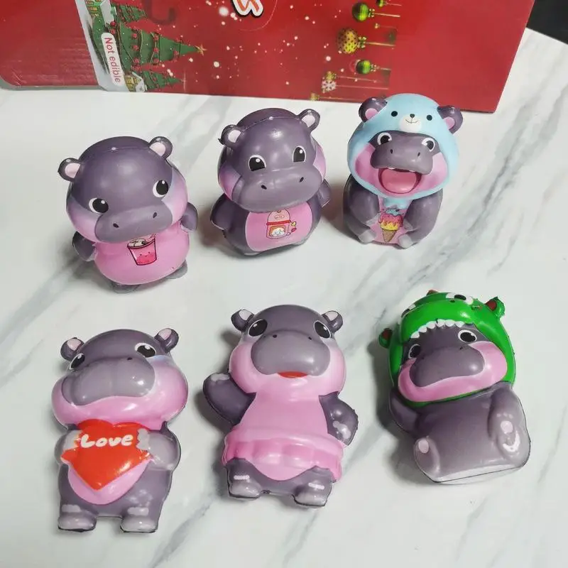 Hippo Fidget Toys Anti Stress Pygmy Hippo Toy Cartoon Animal Fidget Toys For Stress Relief Cute Toys For Kids And Adults