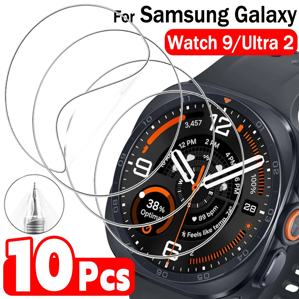 10-1Pcs Soft TPU Hydrogel Film for Samsung Watch 9 40mm 44mm Ultra 2 Screen Protector Full Coverage Anti-scratch Protective Film