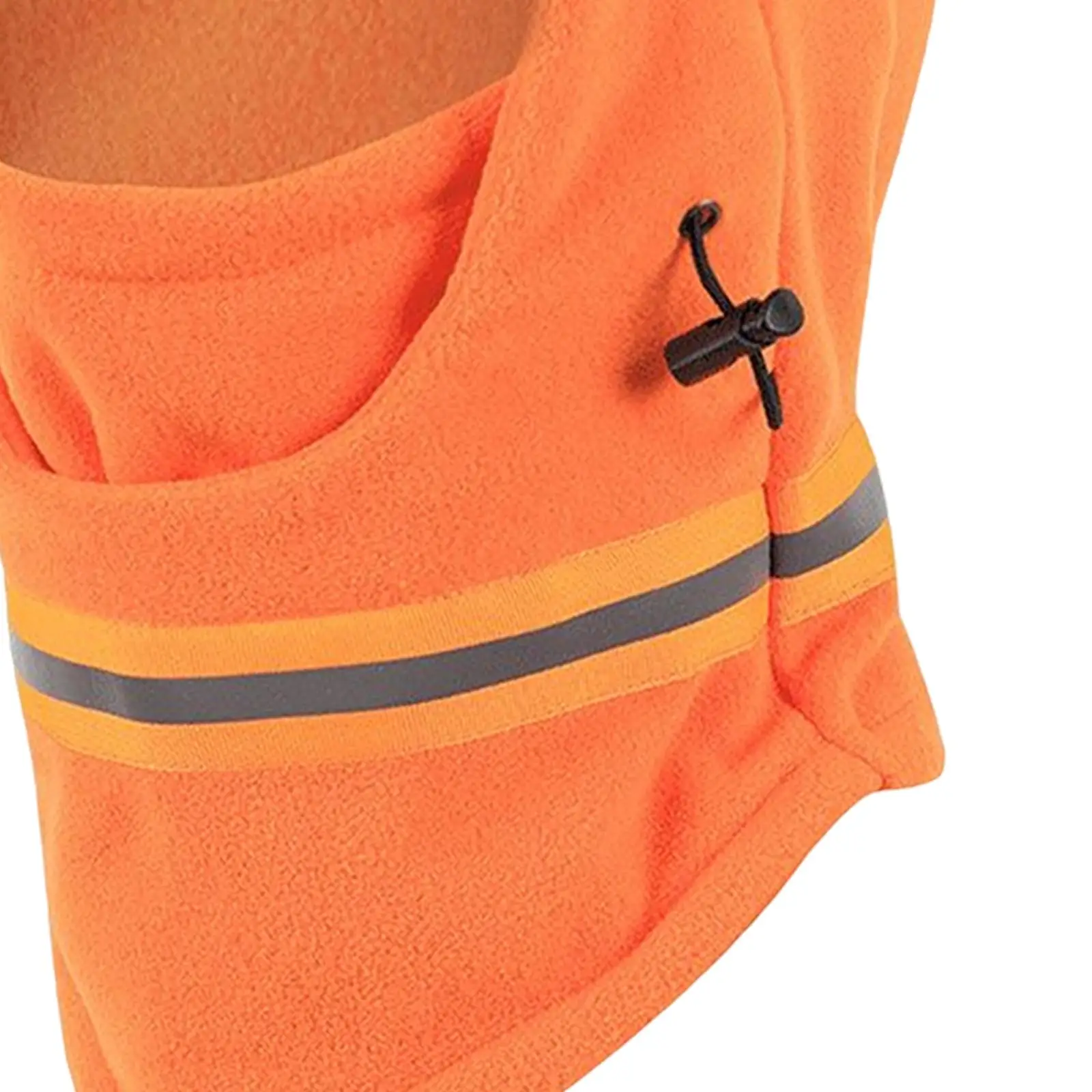 Adjustable Biking Balaclava Neck Warmer Winter Fleece Hat with Reflective Stripe for Men and Women Camping