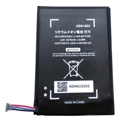 HDH-003 Replacement Battery Rechargeable Li-ion Polymer Batteries 3.8V 3570mAh 13.6Wh for Switch Lite Game Console P9JD