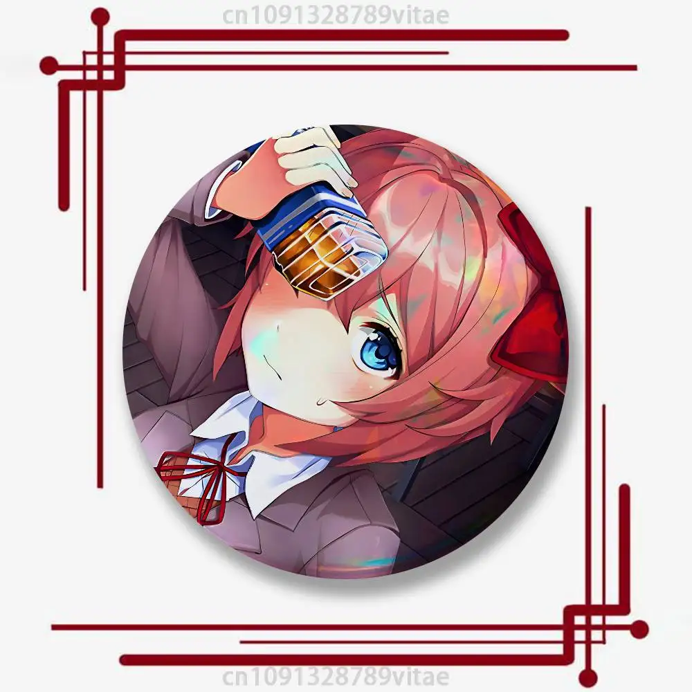 Niedliche S-Sayoris-S DDLC 25mm 75mm 44mm 58mm 32m Münzabzeichen, personalisierte handgefertigte runde Broschen, Anstecknadeln, Accessoires – Detail 8