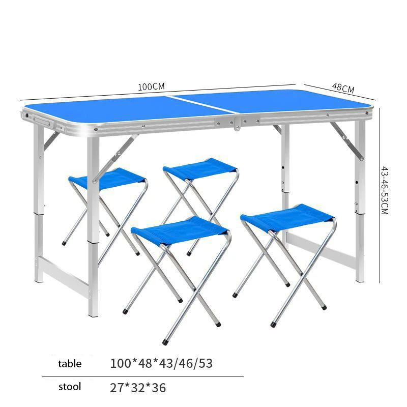 Mesa plegable ajustable para vivienda de alquiler, mesas de centro portátiles, aleación de aluminio ultraligera, senderismo al aire libre, escritorio de picnic