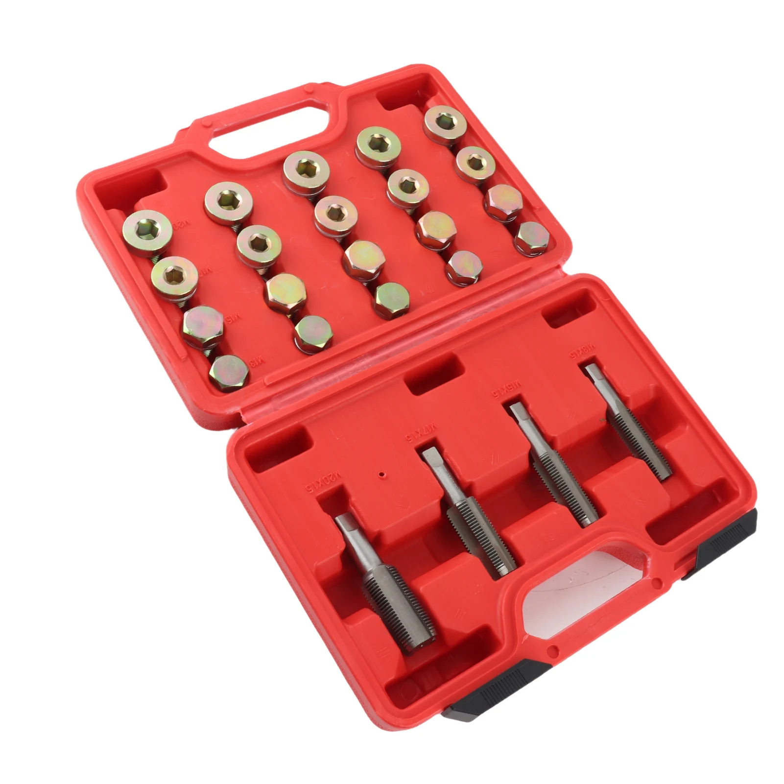64PCS Oil Pan Thread Repair Kit Sump  Drain Plug Tool Set M13 M15 M17 M20 Oil Pan Thread Repair Tool view 3