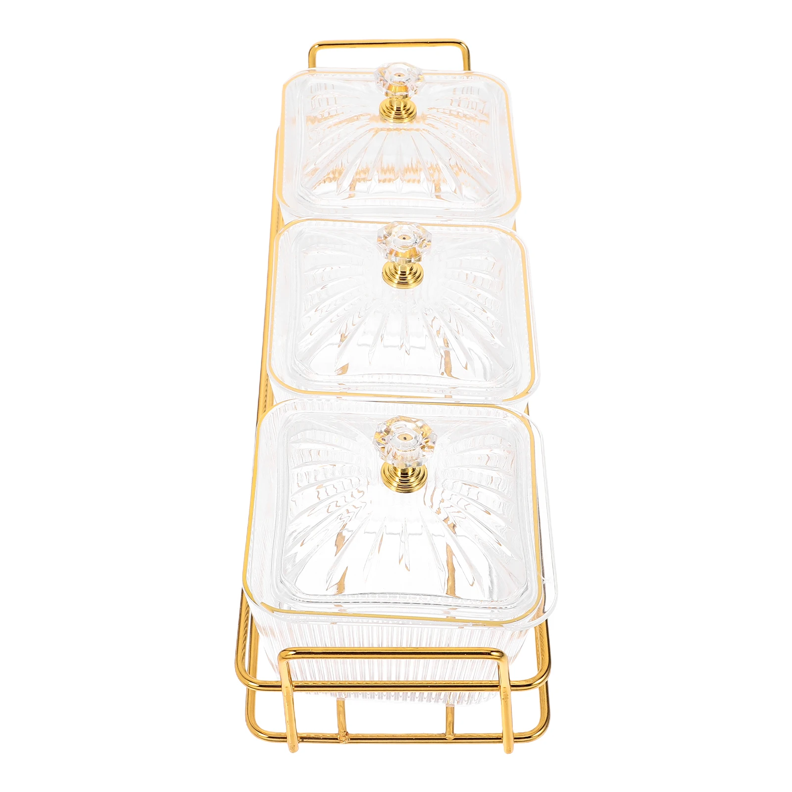 

1 Set Serving Bowl Set With Lids Removable Compartments Portable Snack Tray Fruit Nut Display For Kitchen Parties Events Wedding