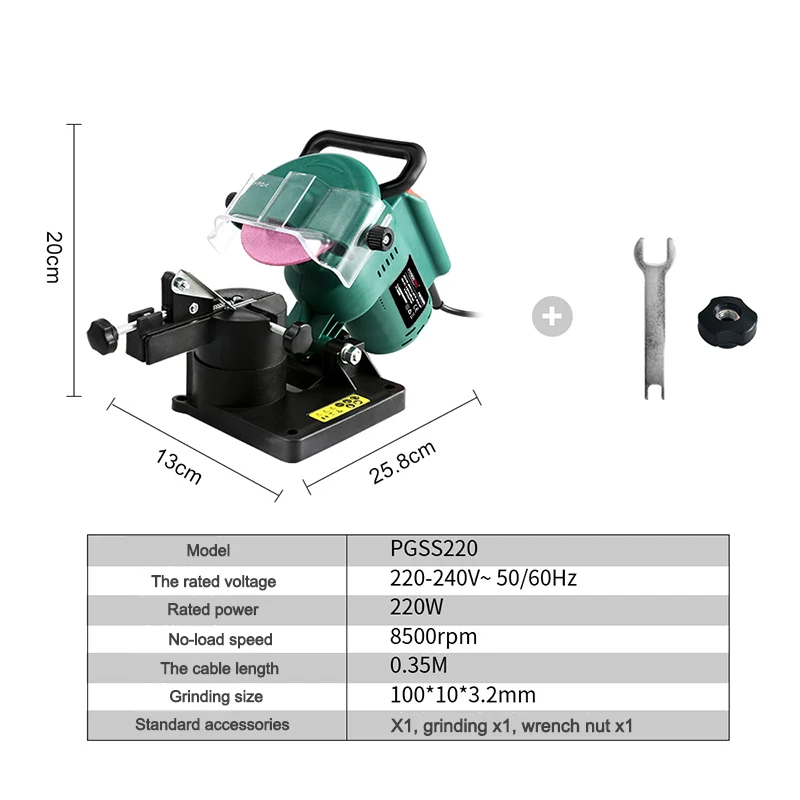 Tooth Grinder Fuel Chain Saw Grinding Brushed Motor For Garden-Urban Tool 220 V Portable Electric Chainsaw Chain Sharpener
