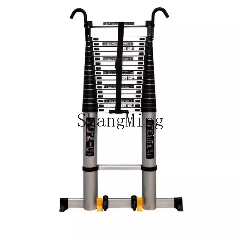 DSA  telescopic ladder advanced sense thickening and heightening engineering bamboo ladder with hook telescopic ladder