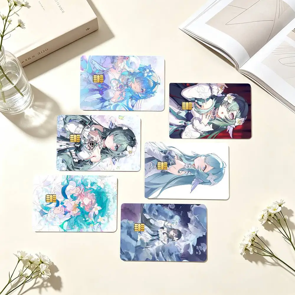 V-Vodyanitsa Genshin Impact Credit Card HD Stickers Game Card Decal Small Chip Waterproof Sticker Gift